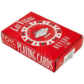 Las Vegas Foil Effect Playing Cards (Red - $1,000 Poker Chip)