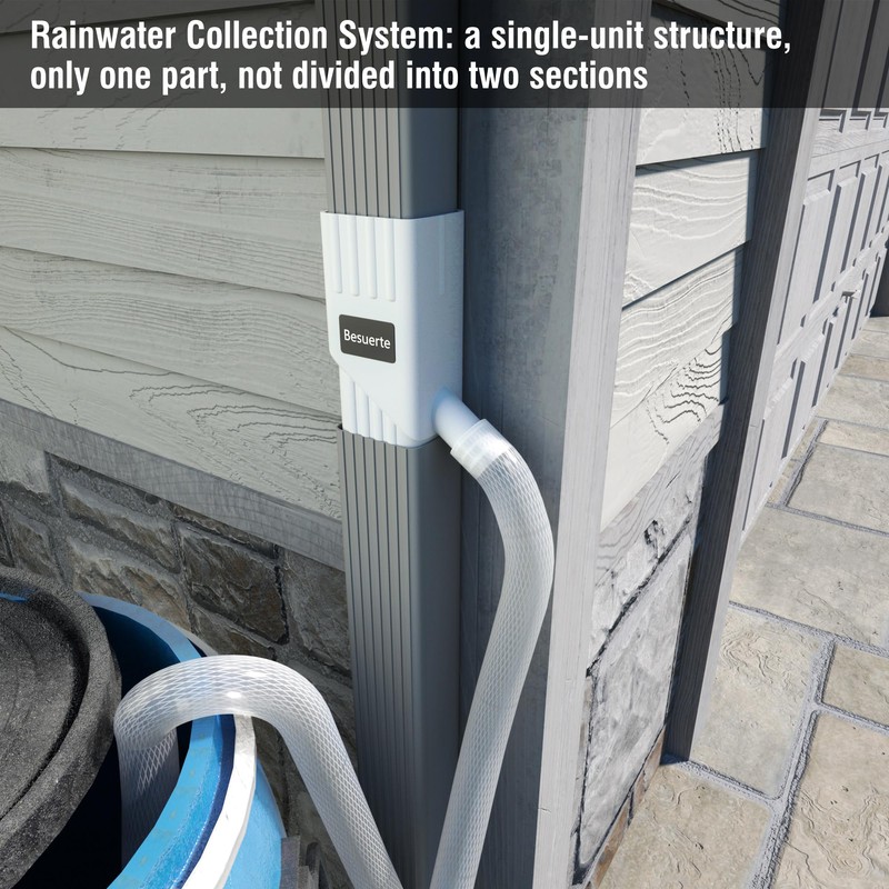 Besuerte Rainwater Collection System - Rainwater Collection Barrel Fits 2"x3"