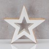 levandeo Wooden Star 15 x 15 cm Mango White Natural