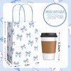 JarThenaAMCS 24Pcs Blue Bow Paper Bags Cute Bow Knot Treat