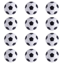 RAYNA GAMES Pack of 12 Football Balls, Regular Size Table Football, Table Football, 36 mm Table Football Replacement Balls for Adults, Children, Football Table Game - Black