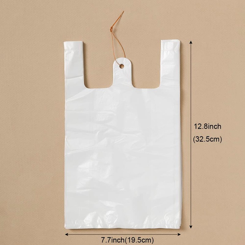 Muellery White Plain Plastic Bags 200 Pieces For Merchandise Retail