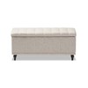 Baxton Studio Kaylee Storage Bench in Beige