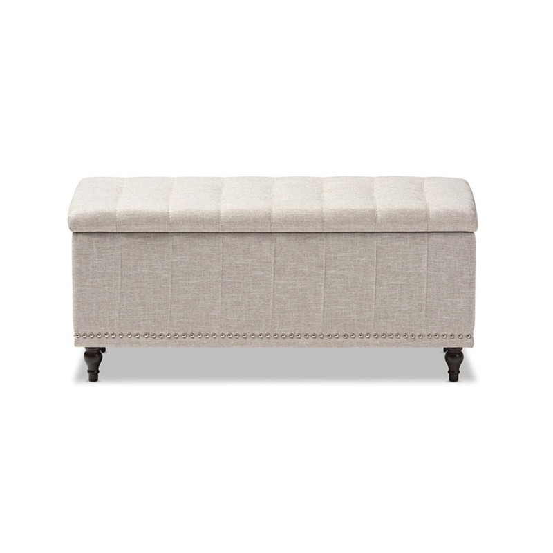 Baxton Studio Kaylee Storage Bench in Beige