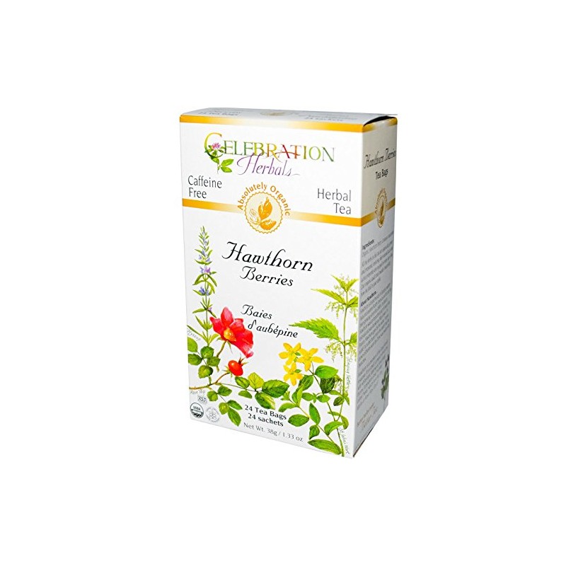 Celebration Herbals Teabags Herbal Tea Hawthorne Berries Organic - 24