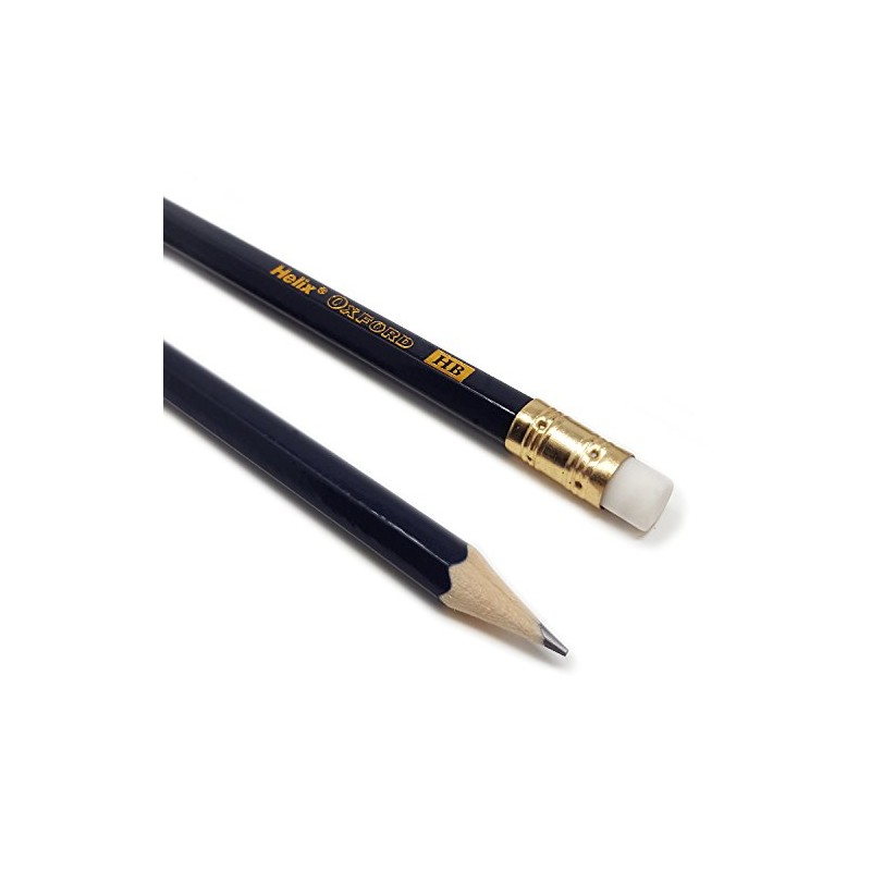 Oxford Helix HB Pencils Eraser Tipped Pencils with rubber -