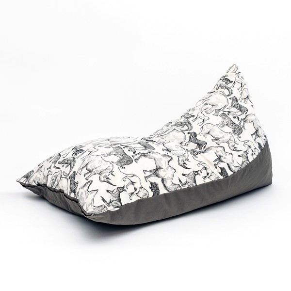 Cocoon Couture WILD ONES COLLECTION - Bean Bag Cover - Charcoal