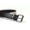 foolsGold 3-Row Pyramid Rivet Belt - Black , size: 4XL