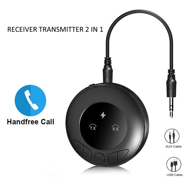 Bluetooth 5.0 Transmitter Receiver Low Latency AUX Multifunction 2 in