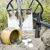 INCLY Metal Detector Shovel, Heavy Duty Double Serrated Edge Digger,