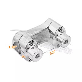 21ST 2" Risers 1.25" Handlebar  Clamp For Harley Dyna Fat Bob 08+ Wide Glide 10-17