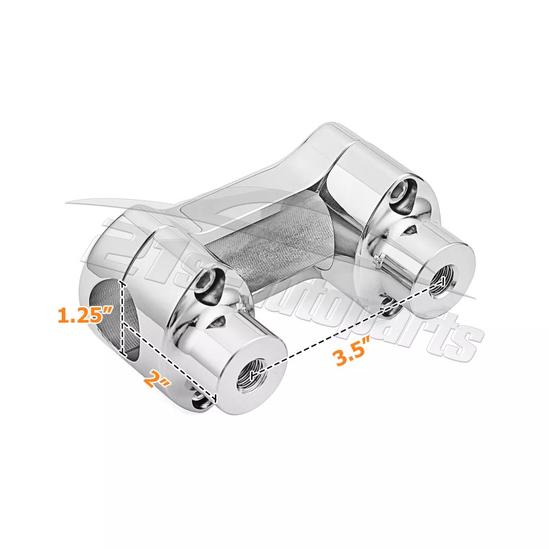 21ST 2" Risers 1.25" Handlebar Clamp For Harley Dyna Fat