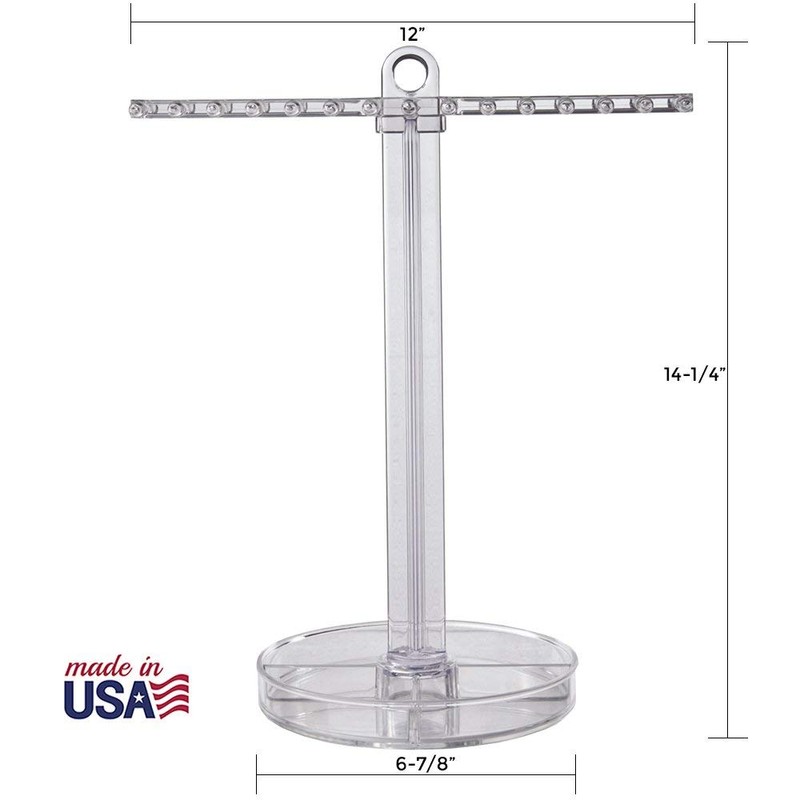 STORi 30 Peg Necklace Holder with Organizer Tray, Premium Quality