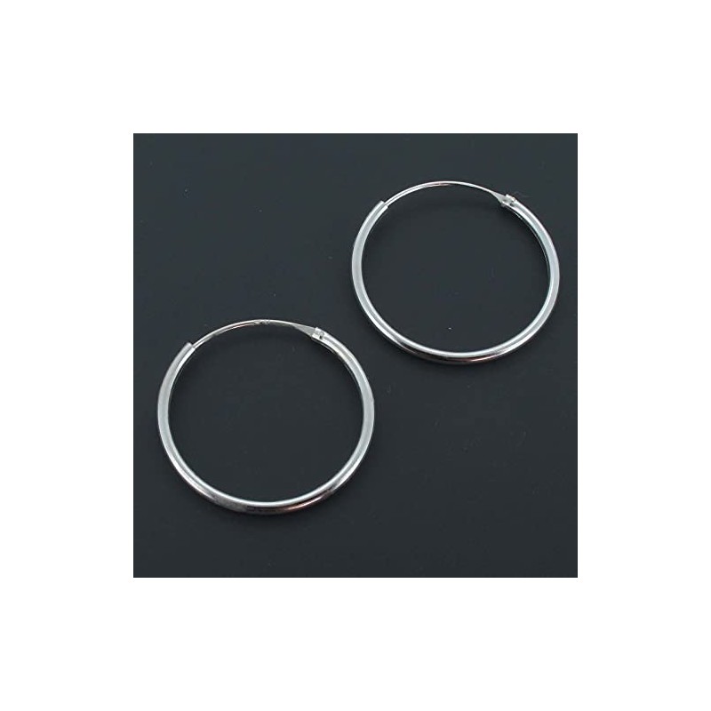 Touch Jewellery 925 Sterling Silver Hoop Earrings - 20mm