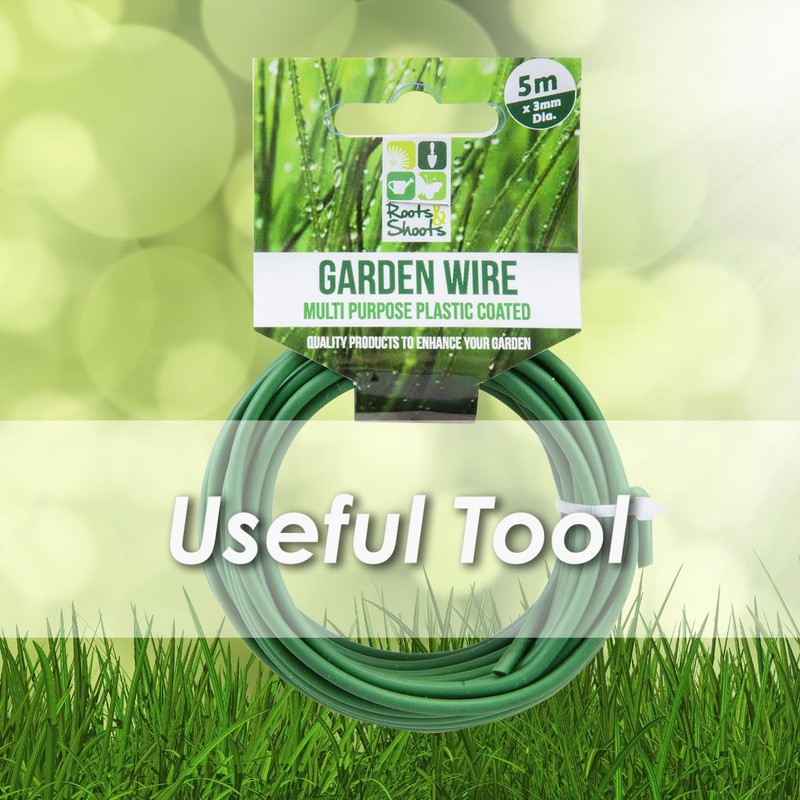 VFM - Garden Wire 5M Plastic Coated Gardening Tools Accessories