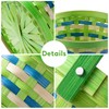 JOYIN 3-Piece Braided Bamboo Easter Basket with Tricolour Grass Paper