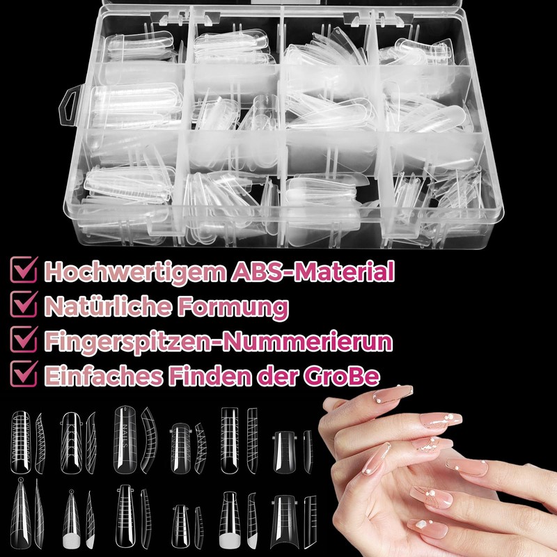MCTNCT 306 Pieces Dual Nail Forms Set 12 Sizes Polygel