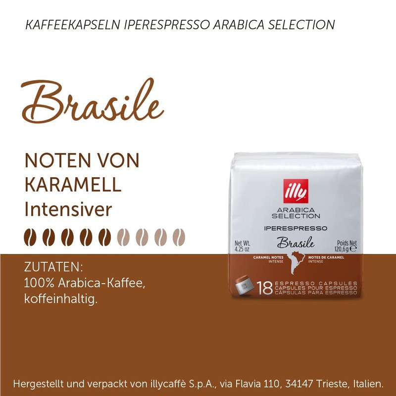 illy set 6 packs iperespresso capsules coffee Arabica Selection Brasile