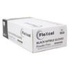 FleXcel Powder Free Nitrile Gloves, Black, Small - Medical-Grade, Latex-Free,