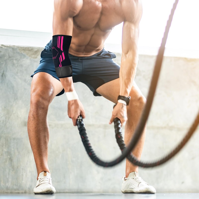 IFWIND Tennis Elbow Compression Sleeve, Elbow Brace for Tendonitis (Pink,