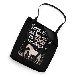 Cute Horse And Dog Lover Horseback Riding Equestrian Tote Bag