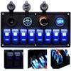 MKING Marine Switch Panel - 8 Gang Waterproof Rocker Panel