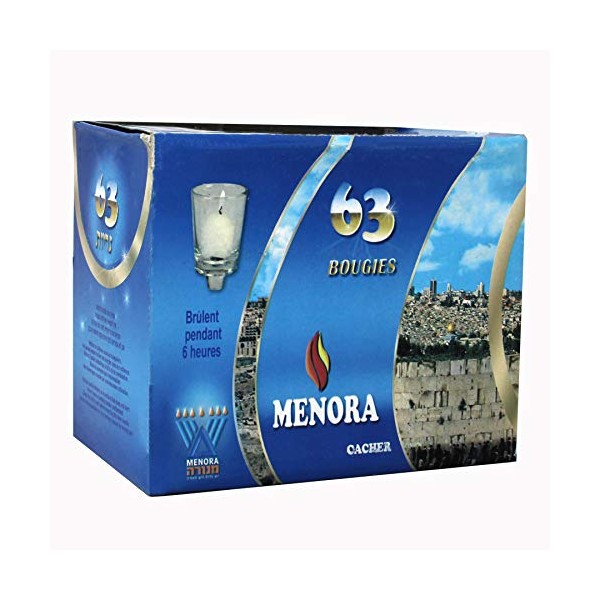 RAMBUE neironim Shabbat Candles 6 Hour Burn time neriot White