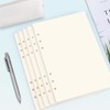 Toplive A5 Refill Paper [5 Pack], 100GSM Thick 6 Hole