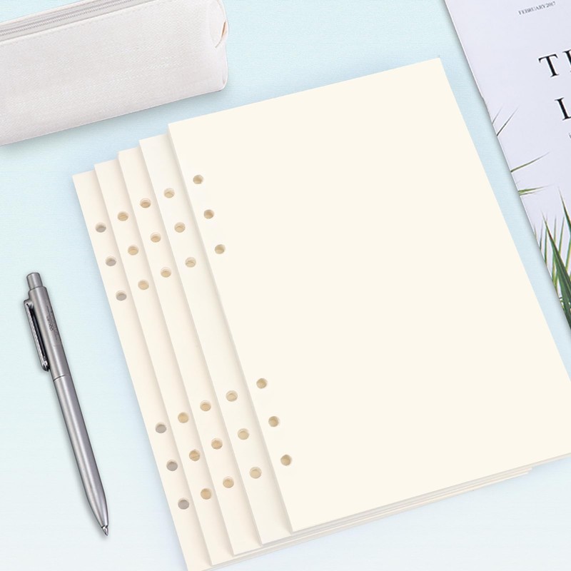 Toplive A5 Refill Paper [5 Pack], 100GSM Thick 6 Hole