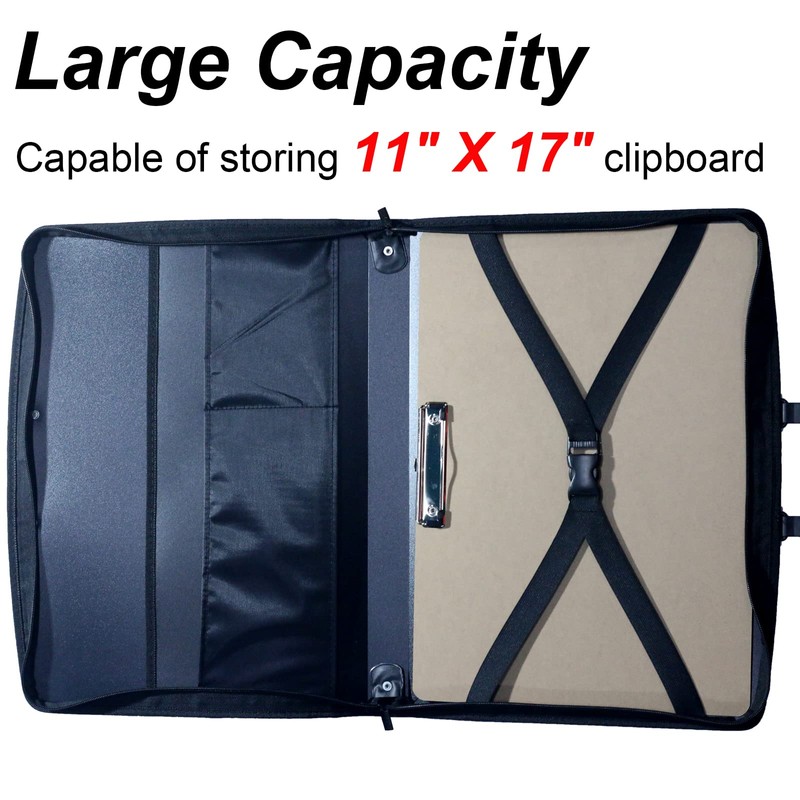 Acocony 11x17 Portfolio Folder for Artwork with Zipper Closure 11x17