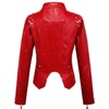 chouyatou Women's Fashion Studded Perfectly Shaping Faux Leather Biker Jacket