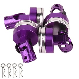 YHZ 4Pcs Magnetic Invisible Body Post Mount Holder for 1/8 1/10 AXIAL SCX10 RC Car - Purple