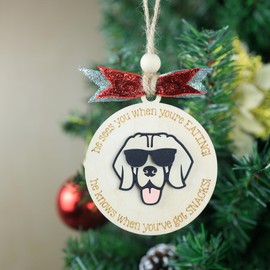 Wooden Christmas Ornament Funny Dog Christmas Ornament Pet Ornament Ornament Christmas Decorations for Tree (O149)