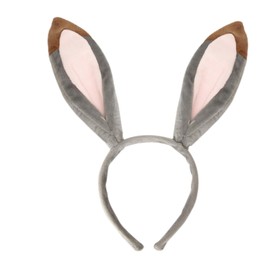 Bunny Ears Headband Costume Accessories White Tude Socks Cosplay Hearwear Easter Party Decoration (Grey Bunny Ears Only)