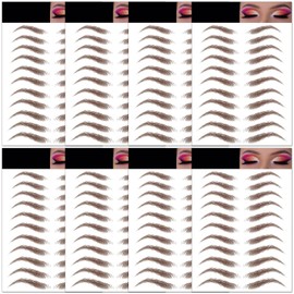 Eyebrow Tattoo 8 Sheets, 72 Pairs Eyebrow Tattoo Sticker Waterproof 11D Hair-Like Temporary Eyebrows Peel Off Brows Grooming Transfers Stickers