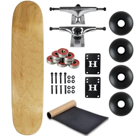 Moose Blank Skateboard Complete 7.5" Natural with Silver Trucks and Black Wheels