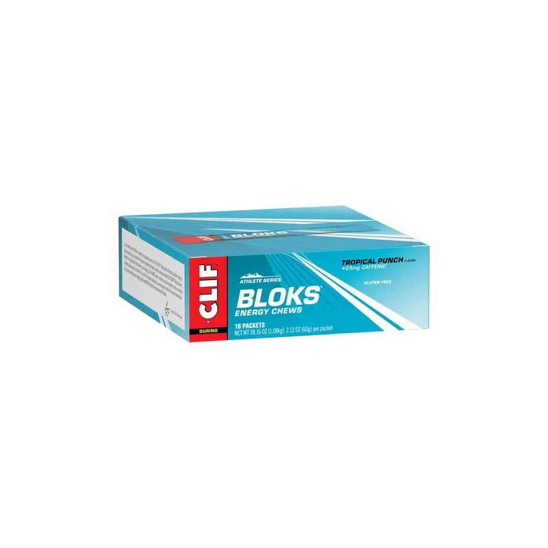 Clif Bloks Energy Chews Sabor Tropical Punch 25mg Cafeína 60g