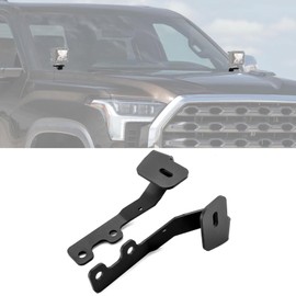 ROMELACK Upper Hood Light Mount Brackets Ditch LED Pods Bracket Compatible with Toyota Tundra 2022-2025 (Black)