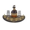 Bourbon Cork Display Half Moon Shape With Light and Glass