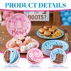 Boots or Bows Gender Reveal Brown Pink Paper Plates Gender