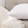 NATUS WEAVER 2 Piece White Pillow Case Faux Linen Square