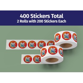 ZOCO - Buckle Up Stickers (400 Count) - Wear Seatbelt Safety Stickers for Kids - 2" Round