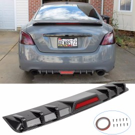 KEEPDSGN Carbon Fiber Rear Bumper Diffuser w/ LED Brake light For Nissan Maxima SL SV SR