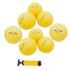 Aolowewin Spike Roundnet Game Replacement Balls Bulk, Mini Water Polo Balls, with Pump, for The Backyard, Beach, Park, Swimming Pool (8)