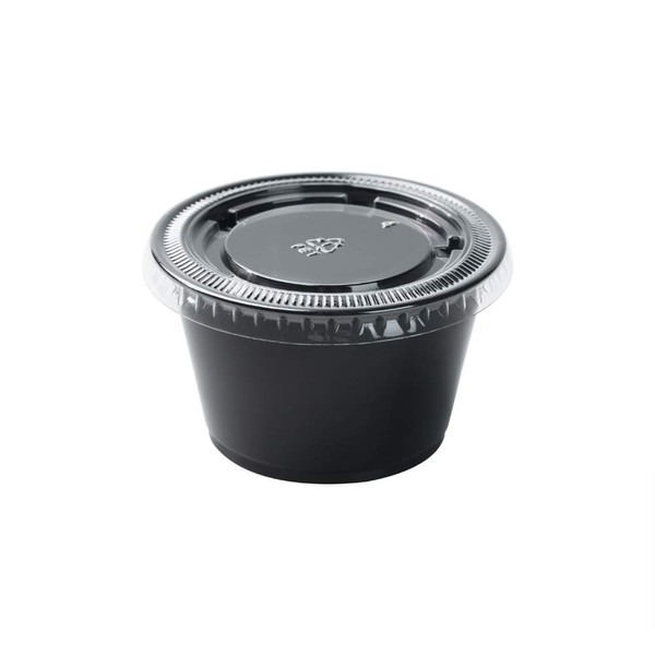 Restaurantware LIDS ONLY: RW Base 3.3 4 And 5.5 Ounce Lids Sauce Cup Lids 2000 Tight-Fitting Lids For Condiment Cups - Microwave-Safe Clear Plastic Portion Cup Lids Portion Cups Sold Separately