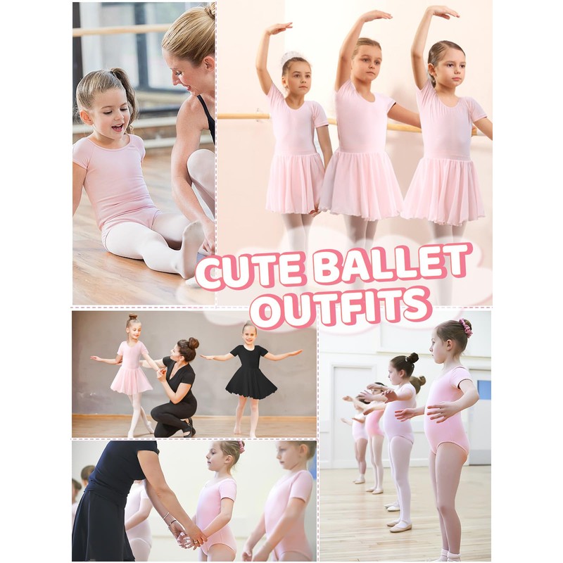 BALAYSIER Short Sleeve Leotard for Girls Gymnastics Dance Ballet Dresses