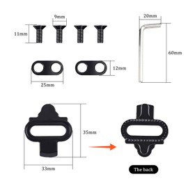 POPAPIE 9 PCS Fahrrad Schuhplattenset,Fahrrad Cleats Set,Kompatibel mit Shimano SPD Cleats Bike Pedal Cleats,Pedale Rennrad, Langlebig Anti-Rutsch für Mountainbike Indoor Cycling