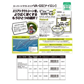 VARIVAS Super Trout Area VA-GS Nylon 150m Natural 3lb (0.6)