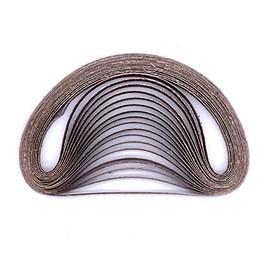 3/8 x 21 Sanding Belt,Aluminum Oxide Abrasive Sanding Belt for Makita 3/8 x 21 File Sander,3 Each of 40 80 120 150 240 400 Grit, 18-Pack