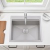 KINGO HOME Drop in Bar Sink,20 x 21 Inch Single